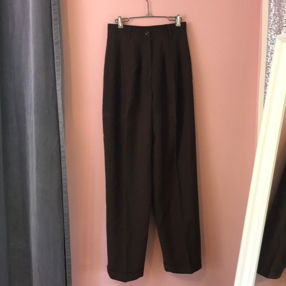 Brown pleated pants